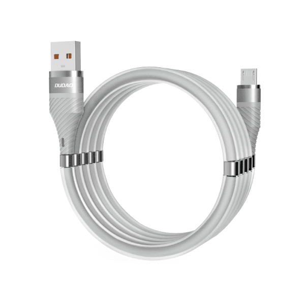 Dudao self-organizing magnetic USB - micro USB cable 5 A 1 m light gray (L1xsM light gray)