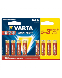 Varta Max Power AAA MN2400 Alkaline LR03 1.5V  Батарейки MN2400 (8шт.) (EU Blister)