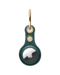 Spigen Cyrill кожаный брелок для Apple AirTag с кольцом для ключей зеленый