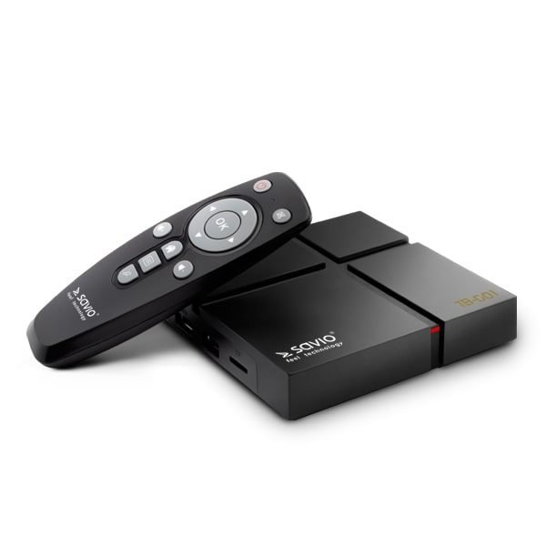 Savio TB-G01 Приставка для TV Android 9.0 / 4K / Wi-Fi / 2GB / 16GB / 4 x 1.8 Ghz / H.265 / HDMI v2.1 / USB 3.0 / Micro SD