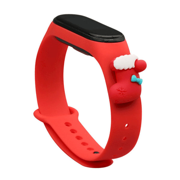 Fusion Xmas Sock для Xiaomi Mi Band 5 / Mi Band 6 красный