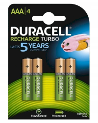 Duracell AAA Ni-Mh 1.2V Заряжаемые Батарейки 900mAh (4шт.) (EU Blister)