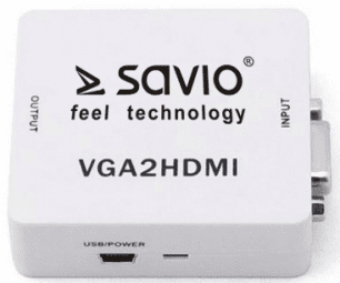 Savio VGA – HDMI Full HD | 1080p 60Hz Converter| Adapter