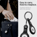 Spigen Valentius кожаный брелок для Apple AirTag с кольцом для ключей черный