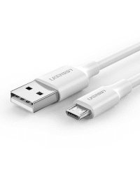 Micro USB cable UGREEN QC 3.0 2.4A 1.5m (white)