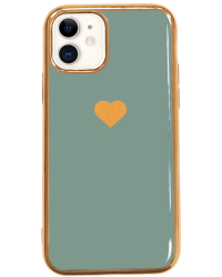 Fusion Heart Case Силиконовый чехол для Apple iPhone 11 Зеленый