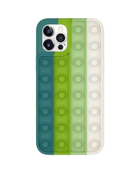 Fusion Pop it силиконовый чехол для Apple iPhone 12 / 12 Pro белый - зеленый