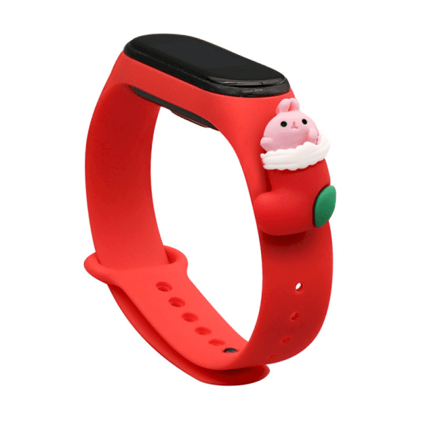 Fusion Xmas Santa 1 для Xiaomi Mi Band 5 / Mi Band 6 красный