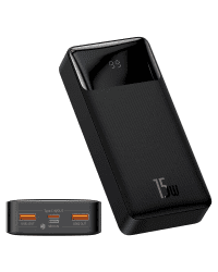 Baseus Bipow Digital Display Power bank 20000mAh 15W 2x USB / USB Type C / micro USB 20W Quick Charge AFC FCP black (PPDML-J01)