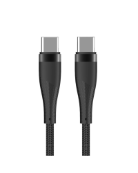 Maxlife MXUC-08 cable USB-C - USB-C 1,0 m 60W black nylon