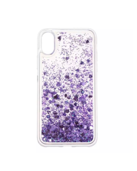 Fusion Fun Liquid Back Case Прочный Силиконовый чехол для Apple iPhone X / XS Прозрачный - Фиолетовый
