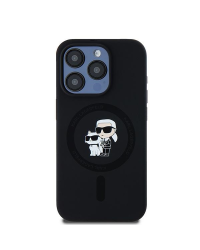 Karl Lagerfeld KLHMP13LSCMKCRHK iPhone 13 Pro | 13 6.1" czarny|black hardcase Silicone Karl & Choupette MagSafe