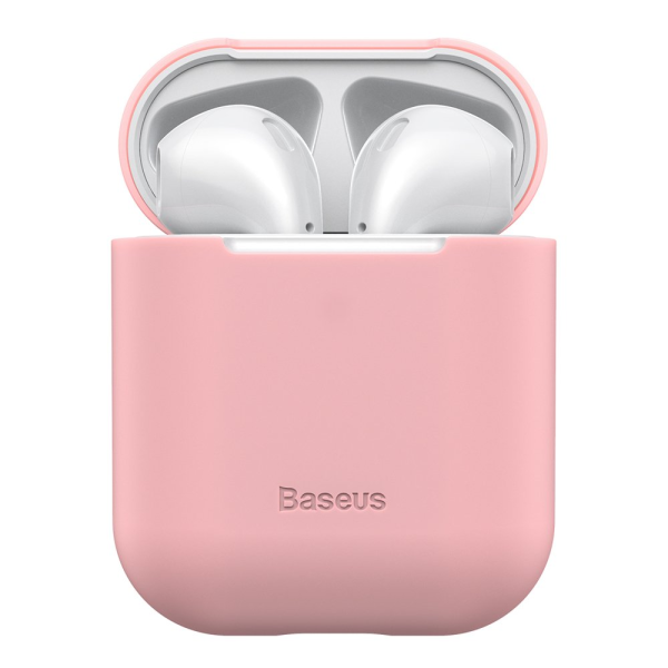 Baseus Ultrathin Series Силиконовый чехол для наушников Apple Airpods 1 / 2 Розовый