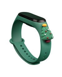 Fusion Xmas Christmas Tree 2 ремешок для часов Xiaomi Mi Band 5 / Mi Band 6 зеленый