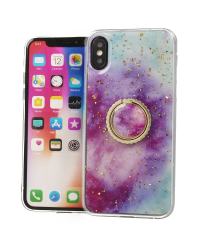 Fusion Marble Ring Back Case Силиконовый чехол для Apple iPhone 11 Pro Фиолетовый - Синий