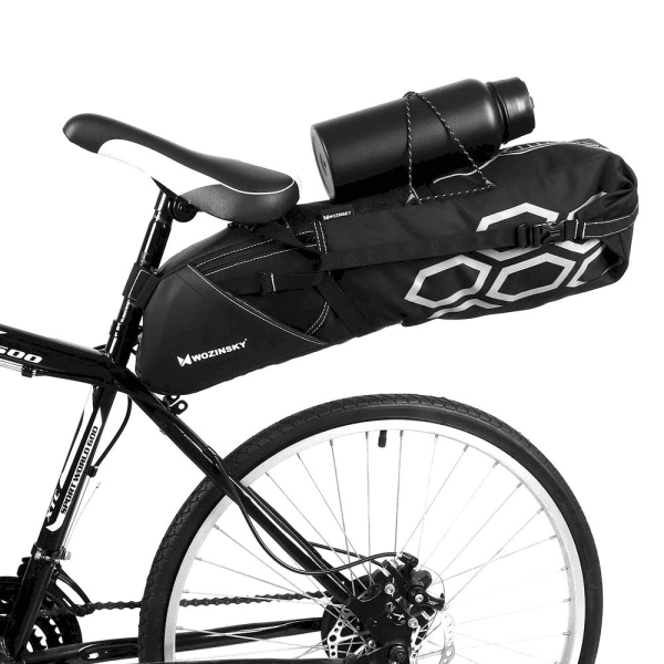 Wozinsky large roomy bicycle bag under the saddle 12 L black (WBB9BK)