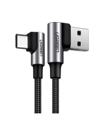 Ugreen USB - USB Typ C angled cable Quick Charge 3.0 QC3.0 3 A 1 m gray (US176 20856)