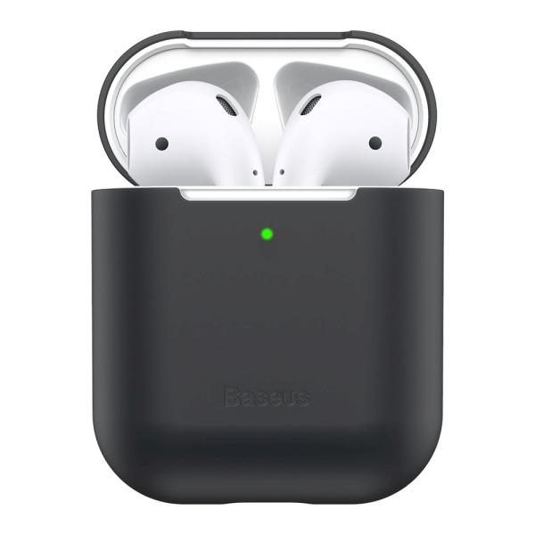 Baseus Ultrathin Series Силиконовый чехол для наушников Apple Airpods 1 / 2 черный