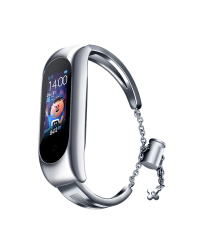 Fusion Metal Bracelet ремешок для часов Xiaomi Mi Band 3 / 4 / 5 / 6 серебряный