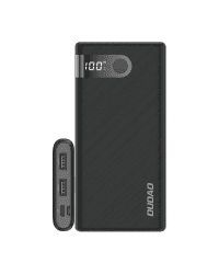 Dudao power bank 10000 mAh 2x USB | USB Type C | micro USB 2 A with LED screen black (K9Pro-02)