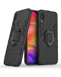 Fusion Armor Ring Back Case Силиконовый чехол с магнитом для Apple iPhone 7 / 8 / SE 2020 Черный