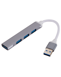 Мини адаптер Goodbuy (разветвитель) USB 3.0 на 4 x USB 3.0 серебристый