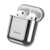 Baseus Shining Hook Силиконовый чехол для наушников Apple Airpods 1 / 2 Серебряный