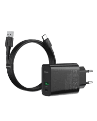 Baseus Speed PPS VOOC TZCCFS-H01 Сетевое зарядное устройство USB / USB-C / 4.5A / QC 4.0 / PD 3.0 черное