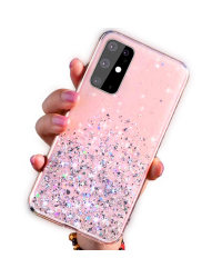 Fusion Glue Glitter Back Case Силиконовый чехол для Samsung A217 Galaxy A21S Розовый