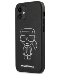 Karl Lagerfeld KLHCP12SPCUIKWH PU Embossed Чехол для Apple iPhone 12 Mini Черный