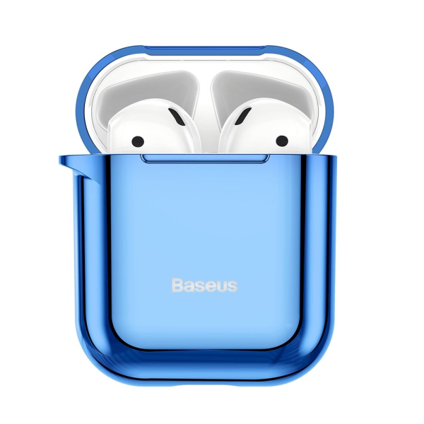 Baseus Shining Hook Силиконовый чехол для наушников Apple Airpods 1 / 2 синий