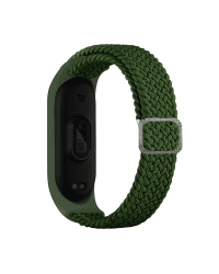 Fusion Braided Cloth ремешок для часов Xiaomi Mi Band 3 / Mi Band 4 / Mi Band 5 / Mi Band 6 зеленый