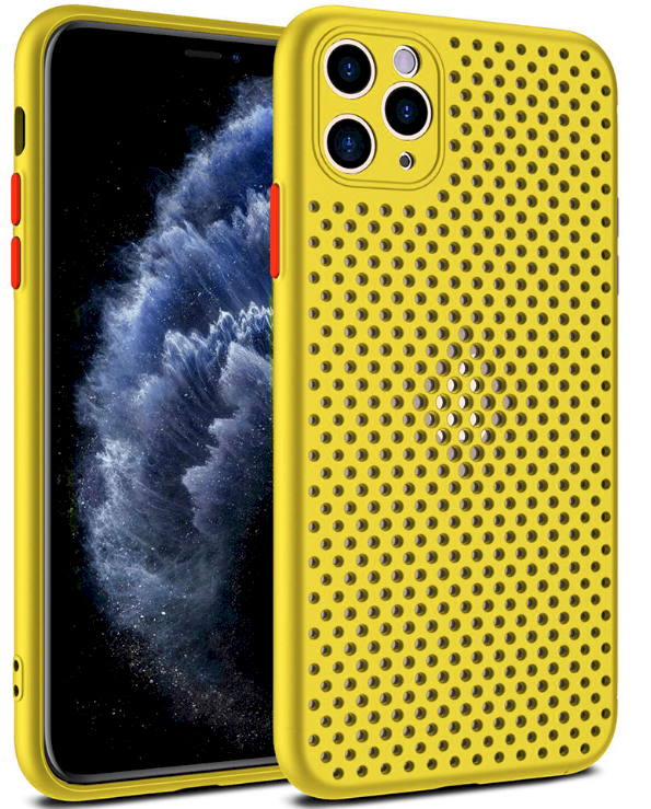 Fusion Breathe Case Силиконовый чехол для Apple iPhone 12 Mini Желтый