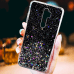 Fusion Glue Glitter Back Case Силиконовый чехол для Huawei P40 Lite E / Y7P Черный