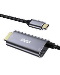 Choetech unidirectional adapter USB type C (male) to HDMI 4K 60Hz (male) + power supply Power Delivery 60W 1,8m gray (XCH-M180-GY)