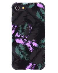 Fusion leaves case силиконовый чехол для Samsung A726 / A725 Galaxy A72 / A72 5G черный - фиолетовый