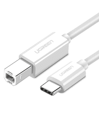 USB 2.0 C-B UGREEN US241 to 1.5m printer cable (white)