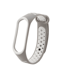 Fusion dots ремешок для часов Xiaomi Mi Band 3 / Mi Band 4 серый - белый