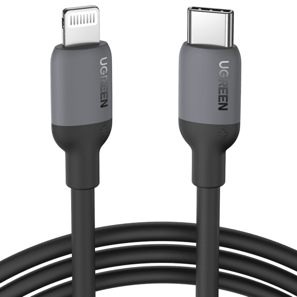 Ugreen fast charging USB Type C - Lightning cable (MFI certificate) C94 chip Power Delivery 1 m black (US387 20304) 