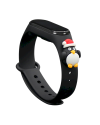 Fusion Xmas Penguin ремешок для часов Xiaomi Mi Band 5 / Mi Band 6 черный