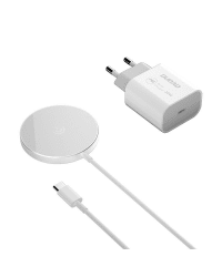 Dudao 15 W magnetic wireles Charger + 20 W wall charger included (MagSafe compatible) white (A12XS)