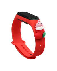 Fusion Xmas Santa ремешок для часов Xiaomi Mi Band 3 / 4 красный