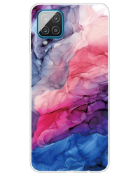 Fusion marble силиконовый чехол для Samsung A125 Galaxy A12 синий - фиолетовый