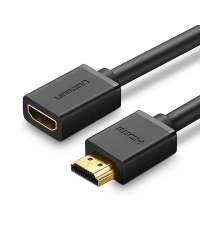 HDMI male to HDMI female cable UGREEN HD107, FullHD, 3D, 2m (black)