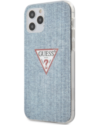 Guess GUHCP12MPCUJULLB Denim Triangle Чехол для Apple iPhone 12 / 12 Pro Синий