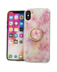 Fusion Marble Ring Back Case Силиконовый чехол для Apple iPhone 12 / 12 Pro Розовый