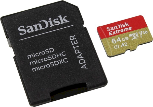 SanDisk Extreme microSDXC 64GB карта памяти (SDSQXA2-064G-GN6MA)