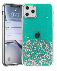 Fusion glue glitter силиконовый чехол для Apple iPhone 13 Pro Max зеленый