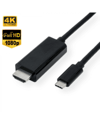 Fusion USB-C -> HDMIКабель 19pin 2160p Ultra HD 1.5 метра Черный