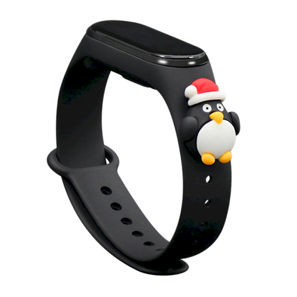 Fusion Xmas Penguin ремешок для часов Xiaomi Mi Band 3 / 4 черный